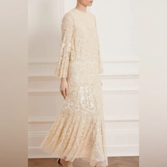 Needle & Thread Cream Lace Maxi Dress - Picture 2 of 10